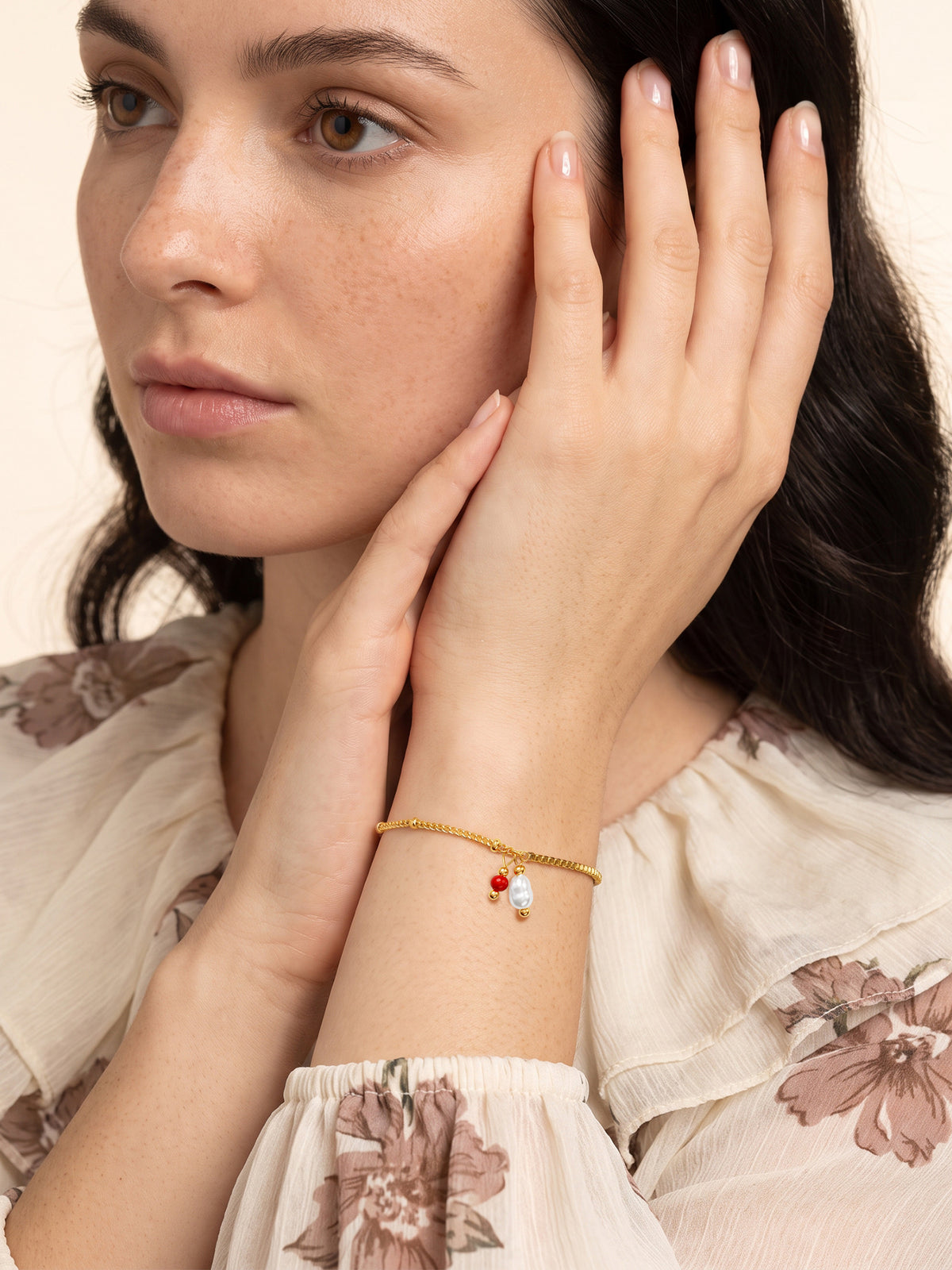 IXIA by GIVA Mixed Bag Gold Plated Bracelet