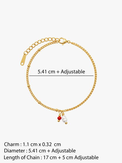IXIA by GIVA Mixed Bag Gold Plated Bracelet