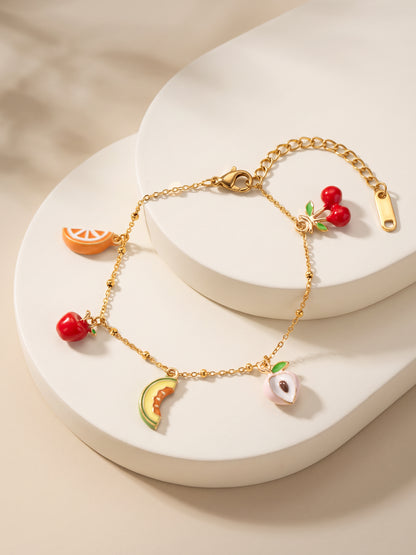 IXIA by GIVA Fruit Fizz Gold Plated Bracelet