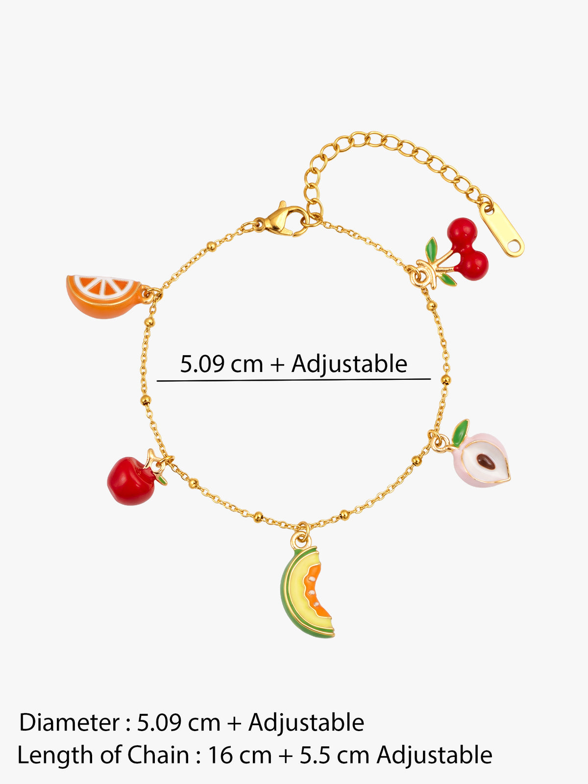 IXIA by GIVA Fruit Fizz Gold Plated Bracelet