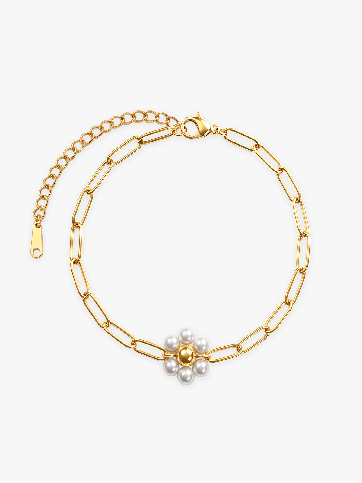 IXIA by GIVA Pearl Power Gold Plated Bracelet