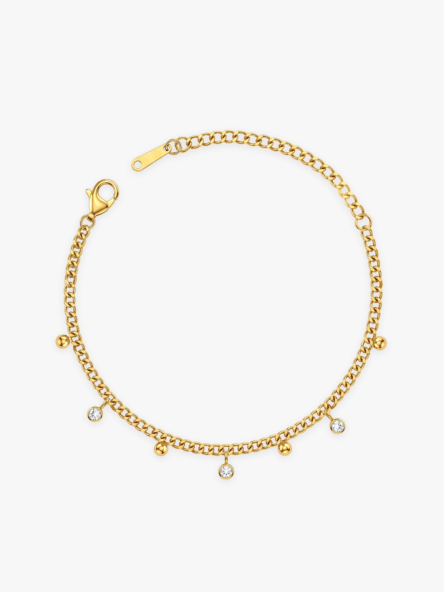 Glow Flick Gold Plated Charm Bracelet