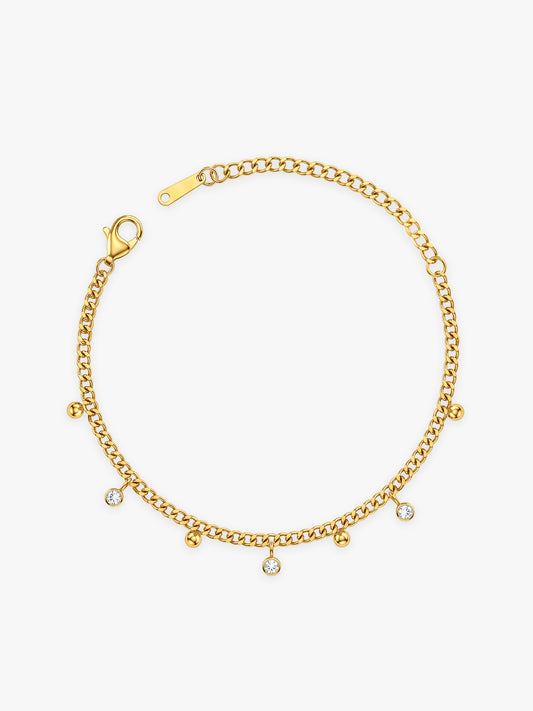 Glow Flick Gold Plated Charm Bracelet