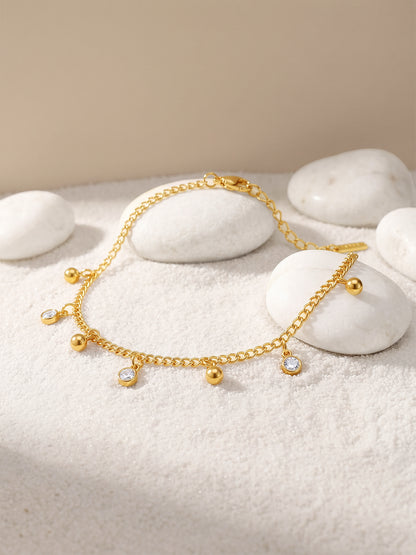Glow Flick Gold Plated Charm Bracelet