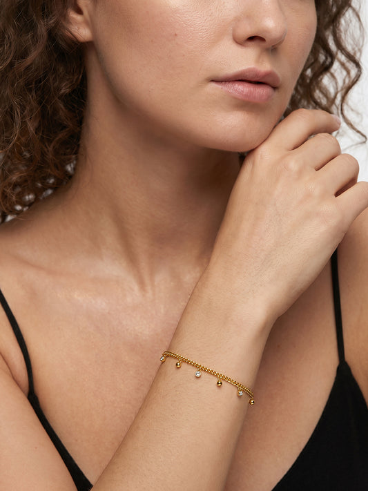 OnnMe by GIVA Glow Flick Gold Plated Charm Bracelet