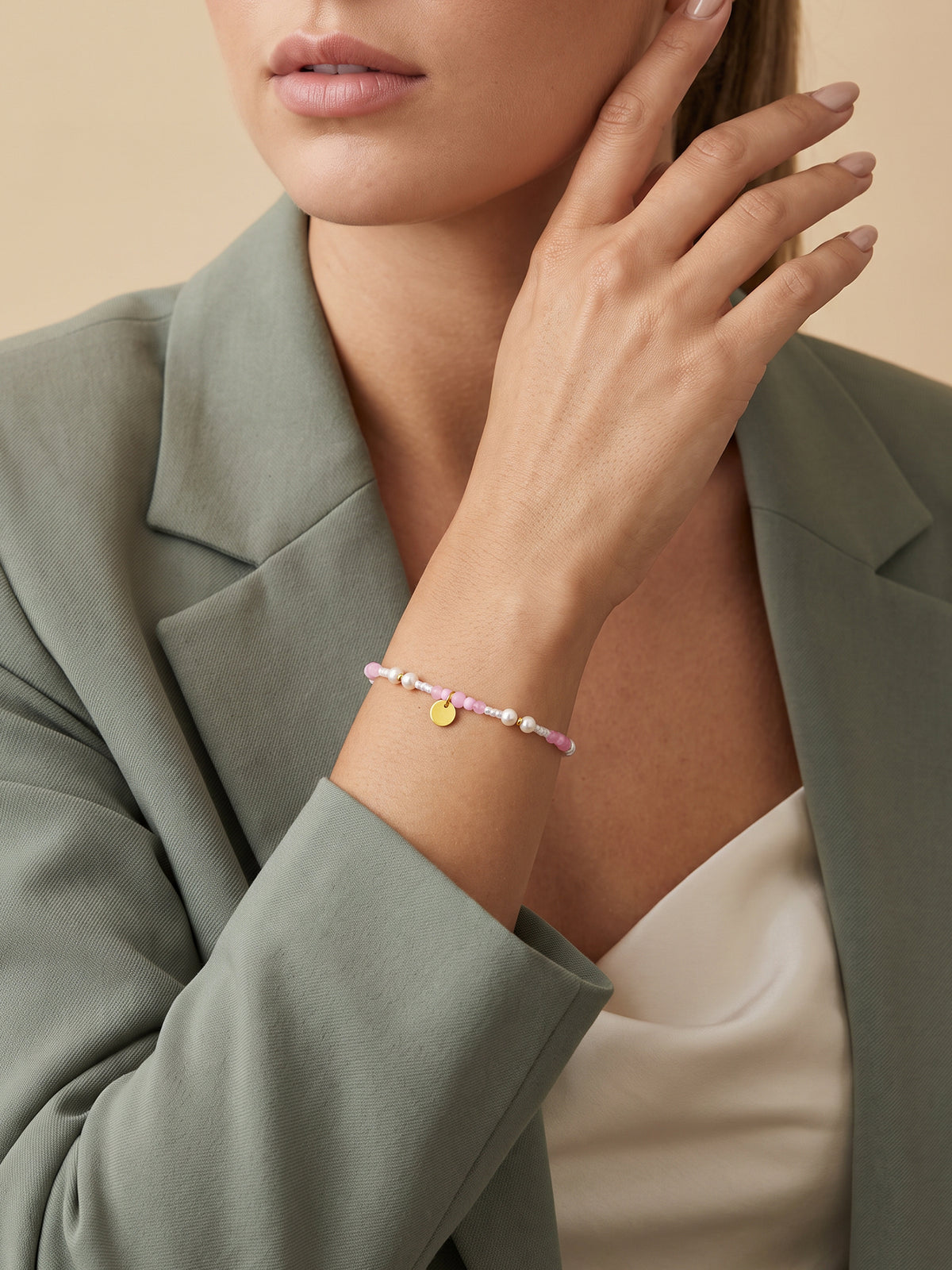 IXIA by GIVA Bead It Love Gold Plated Bracelet