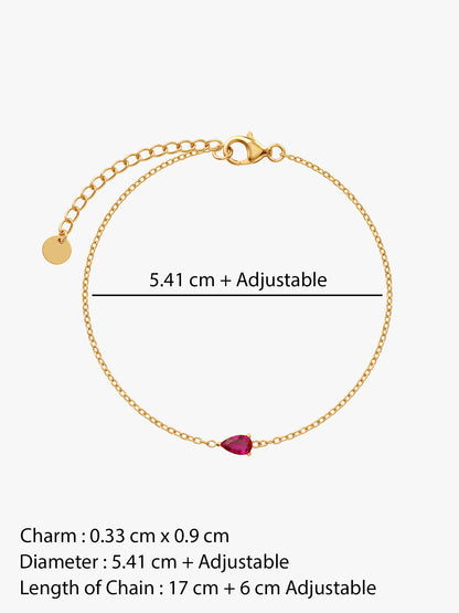 IXIA by GIVA Solo Pop Gold Plated Bracelet