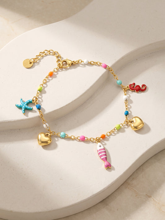 IXIA by GIVA Fishful Thinking Gold Plated Bracelet