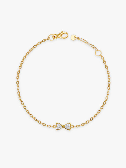 Bow Energy Gold Plated Charm Bracelet