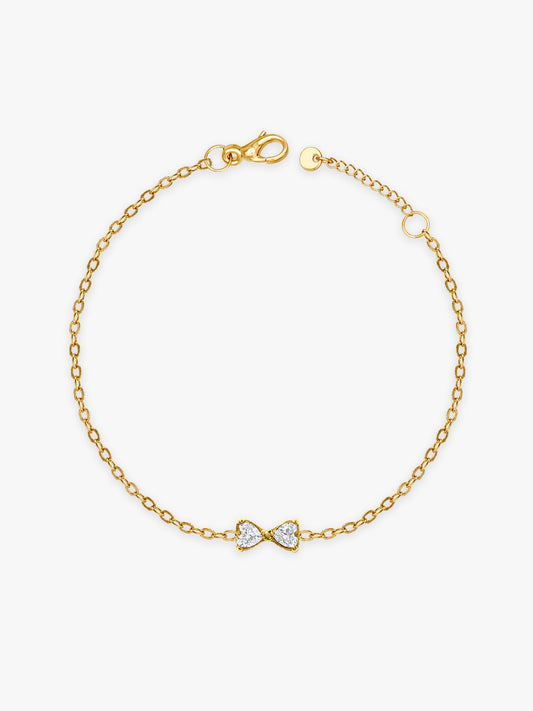 Bow Energy Gold Plated Charm Bracelet