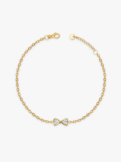 IXIA by GIVA Bow Energy Gold Plated Charm Bracelet
