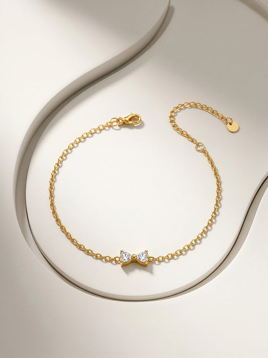 IXIA by GIVA Bow Energy Gold Plated Charm Bracelet