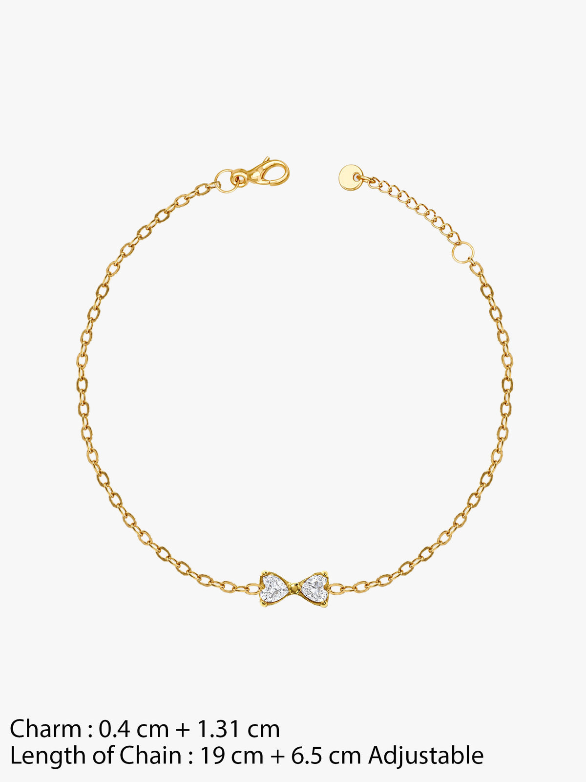 IXIA by GIVA Bow Energy Gold Plated Charm Bracelet
