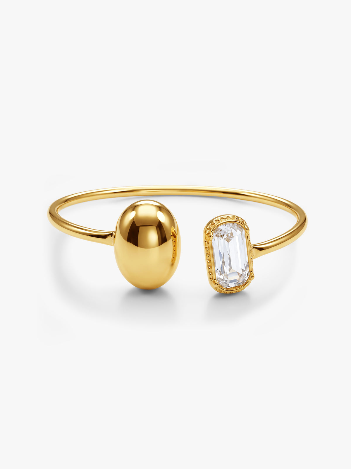 IXIA by GIVA Bling Mate Gold Plated Cuff Bracelet (Size 2.4)
