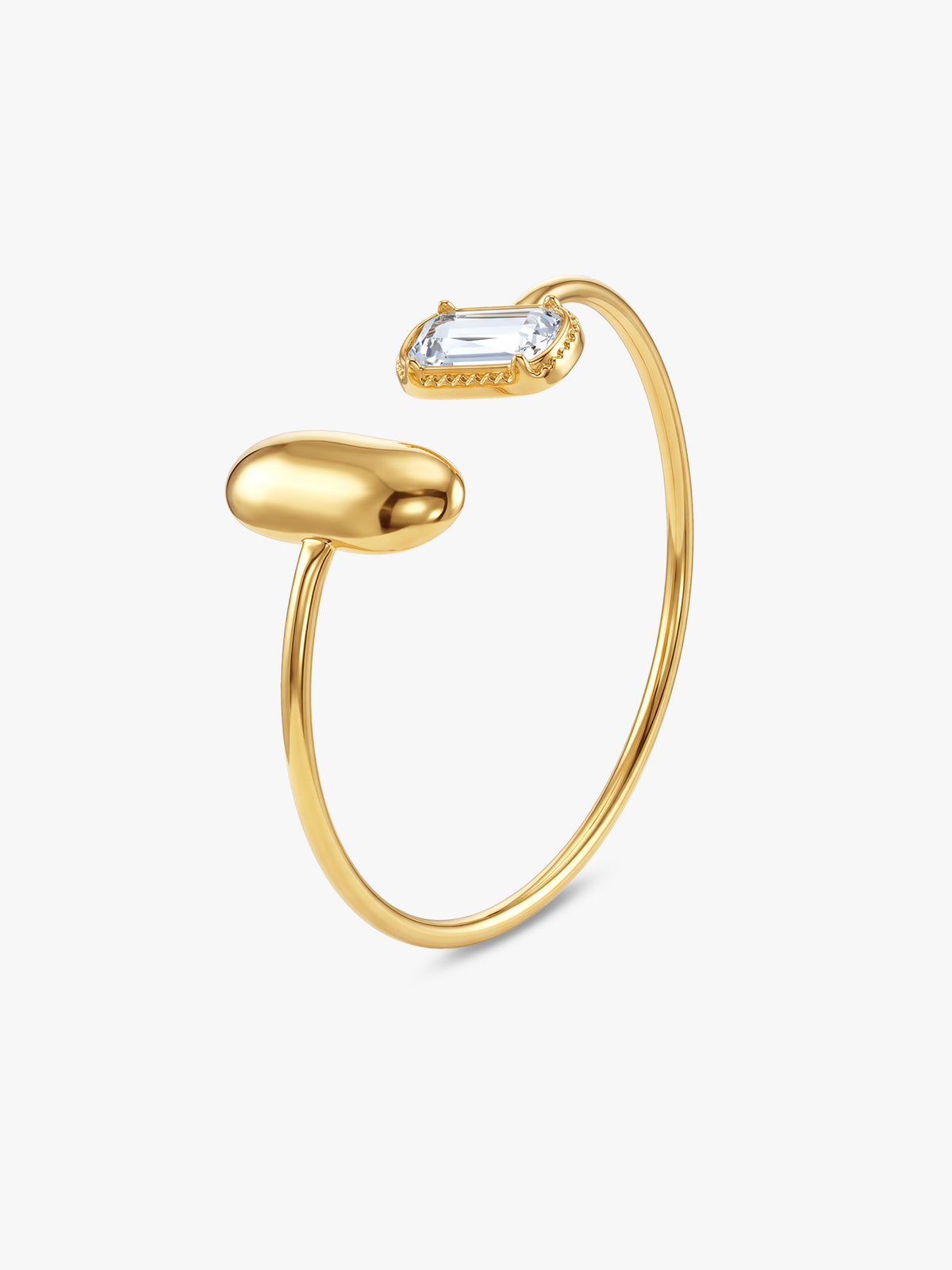 IXIA by GIVA Bling Mate Gold Plated Cuff Bracelet (Size 2.4)
