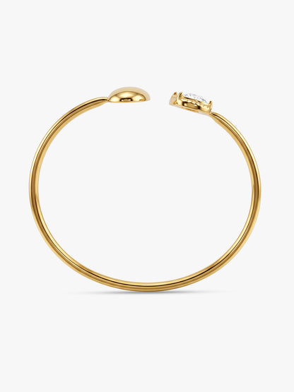 IXIA by GIVA Bling Mate Gold Plated Cuff Bracelet (Size 2.4)