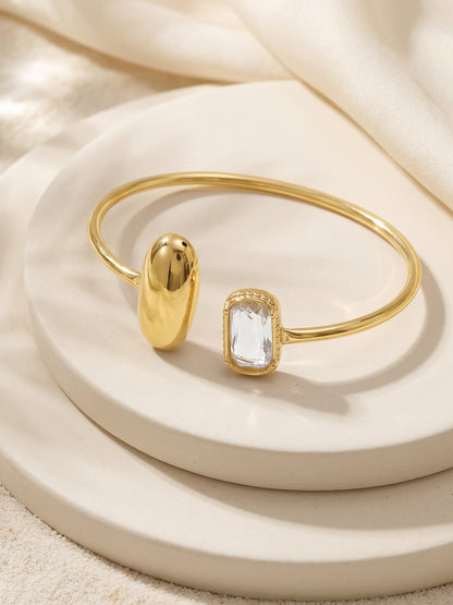 IXIA by GIVA Bling Mate Gold Plated Cuff Bracelet (Size 2.4)