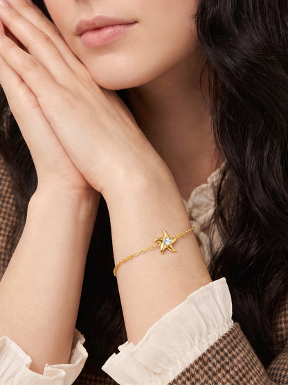 IXIA by GIVA Independant Star Gold Plated Bracelet