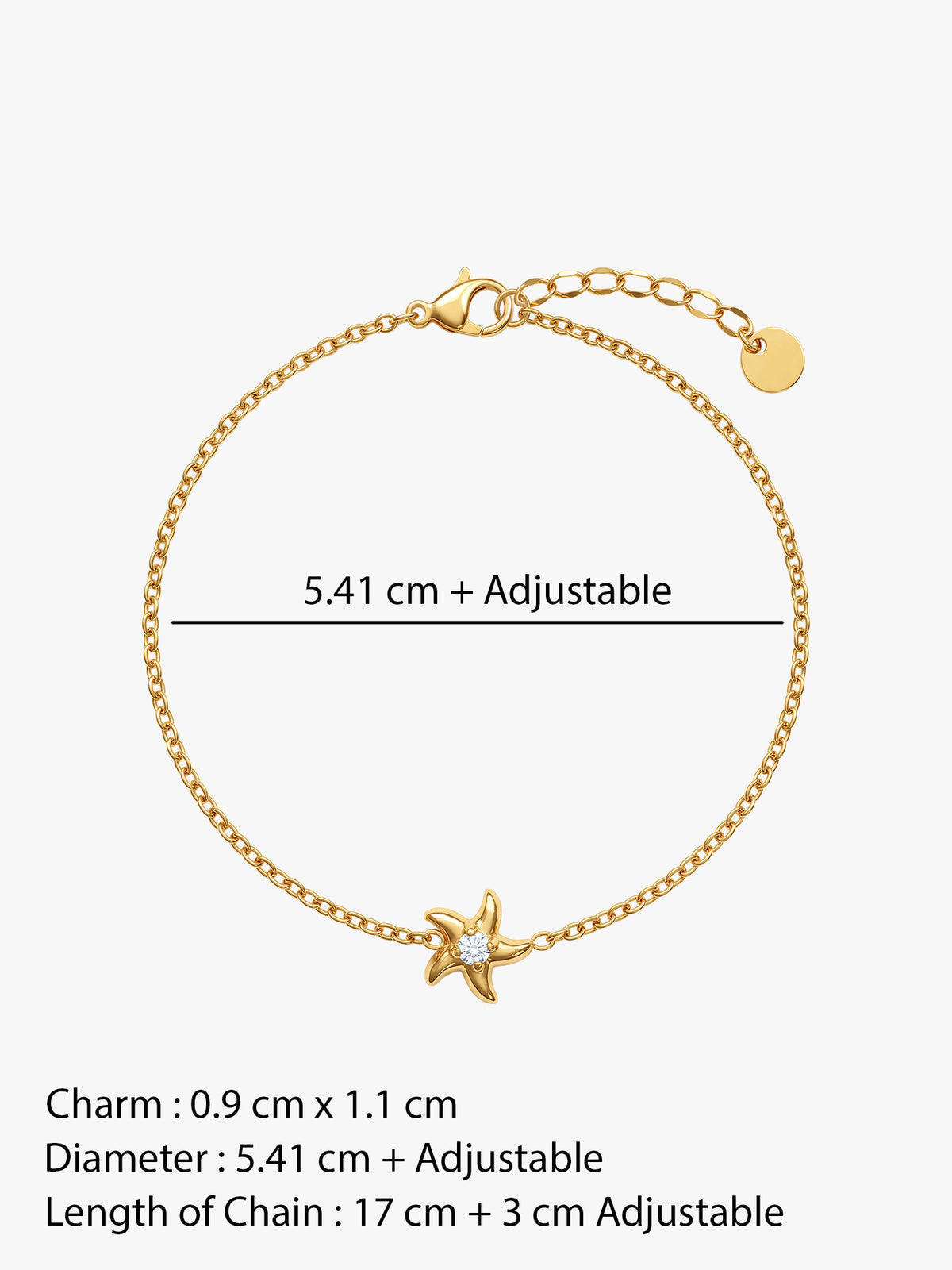 IXIA by GIVA Independant Star Gold Plated Bracelet
