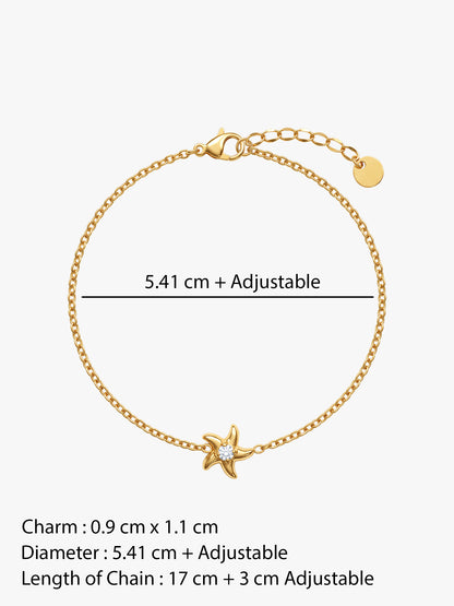 IXIA by GIVA Independant Star Gold Plated Bracelet