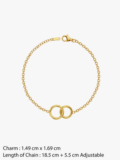 OnnMe by GIVA Loop Drama Gold Plated Bracelet