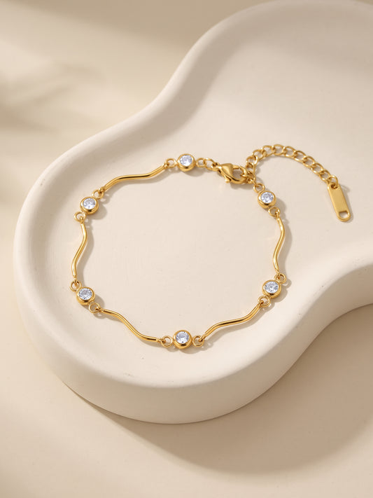 IXIA by GIVA Classic Energy Gold Plated Bracelet