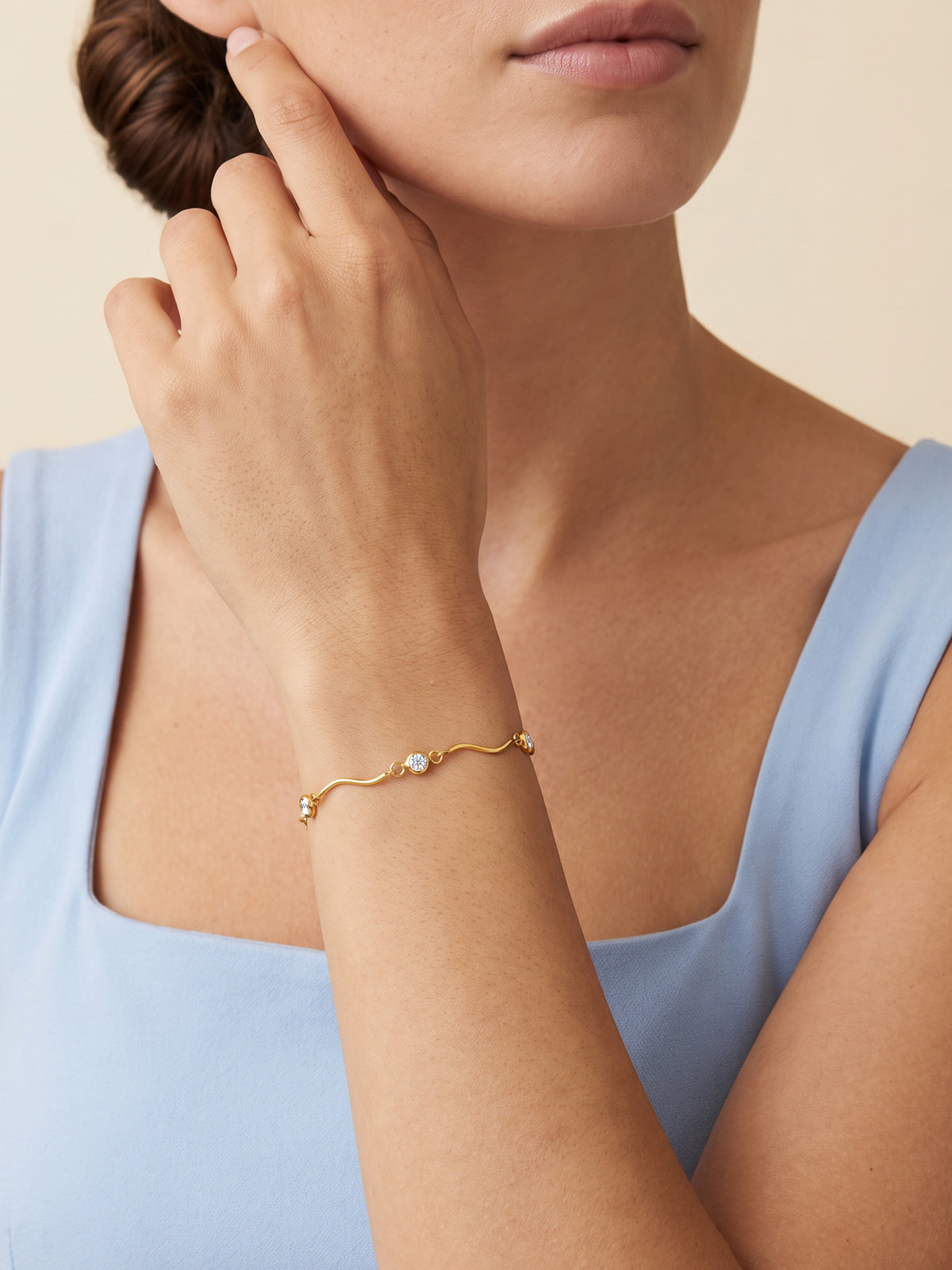 IXIA by GIVA Classic Energy Gold Plated Bracelet