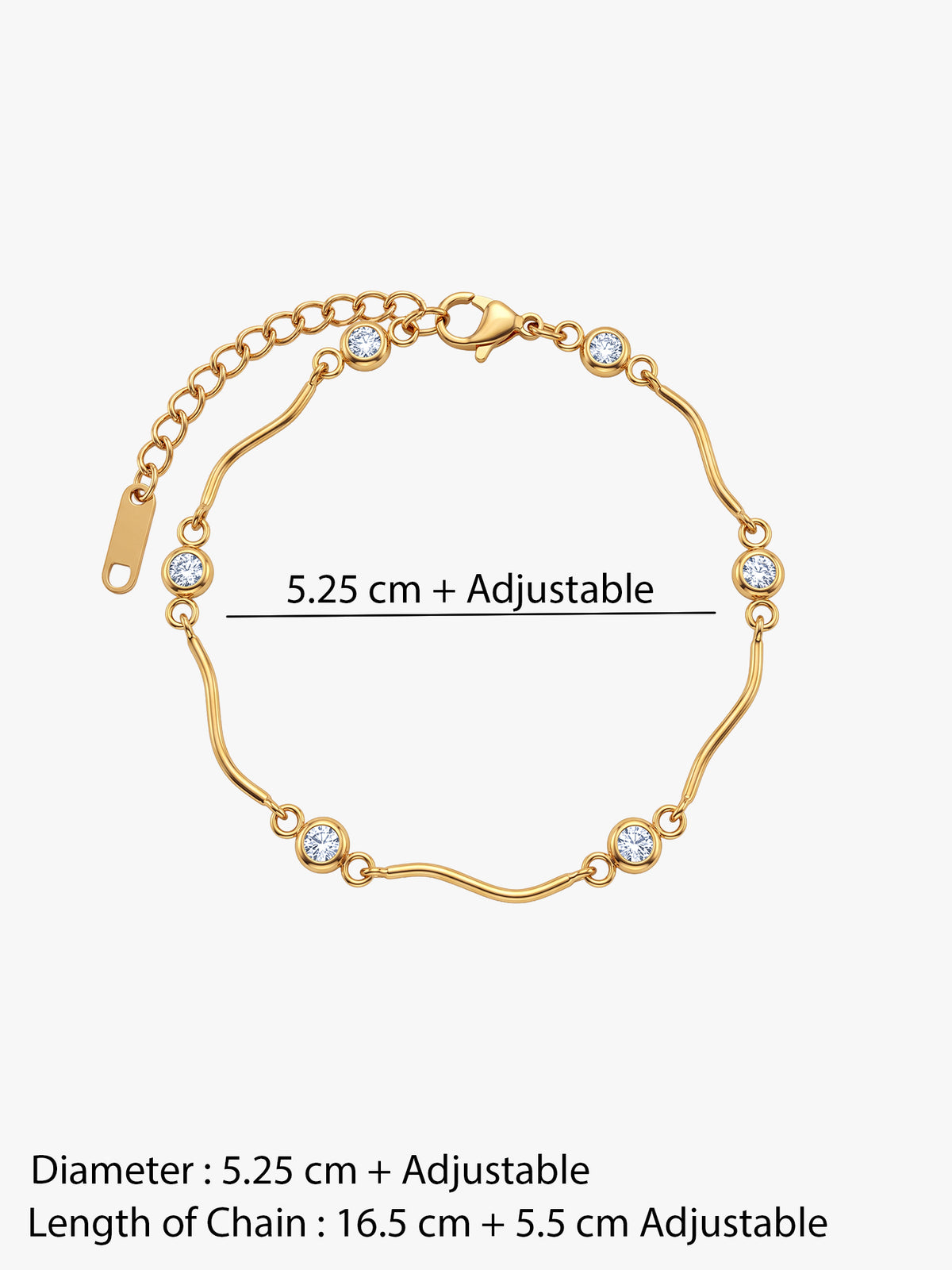 IXIA by GIVA Classic Energy Gold Plated Bracelet