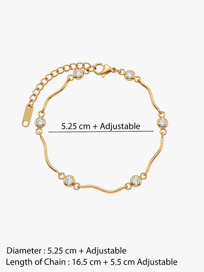 IXIA by GIVA Classic Energy Gold Plated Bracelet