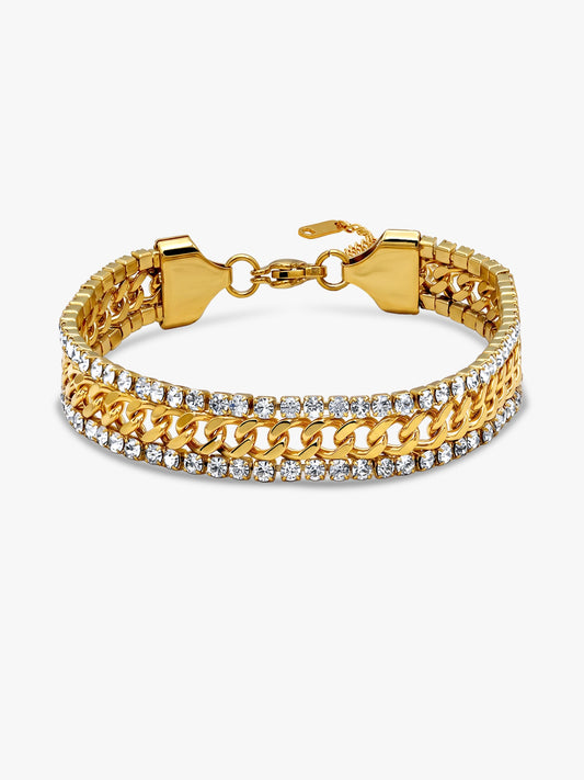 Mixed Signal Gold Plated Bracelet