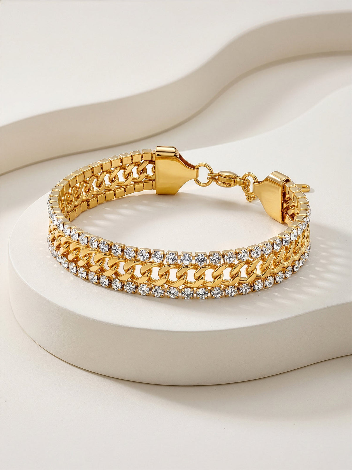 IXIA by GIVA Mixed Signal Gold Plated Bracelet