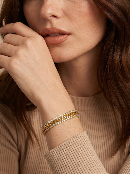 IXIA by GIVA Mixed Signal Gold Plated Bracelet
