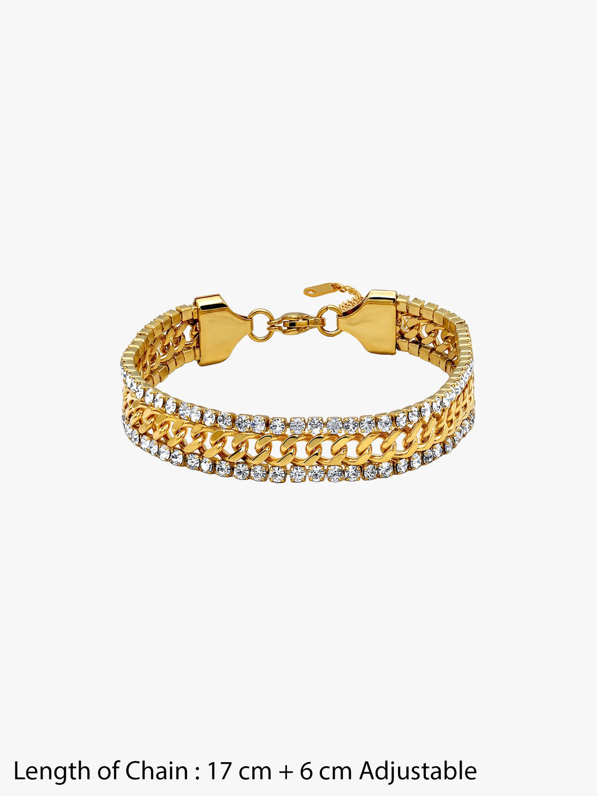 IXIA by GIVA Mixed Signal Gold Plated Bracelet