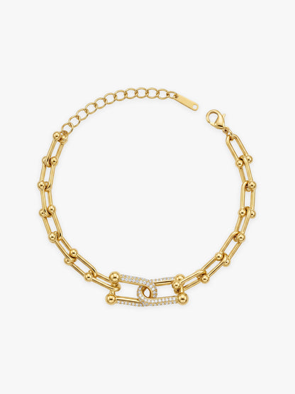 Locked In Luxe Gold Plated Bracelet
