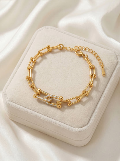 Locked In Luxe Gold Plated Bracelet
