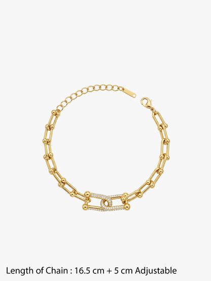 Locked In Luxe Gold Plated Bracelet