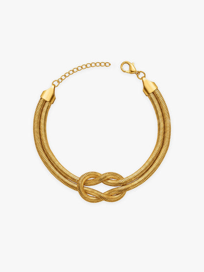 Knot Ready Gold Plated Bracelet