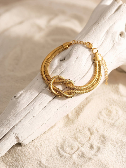 IXIA by GIVA Knot Ready Gold Plated Bracelet