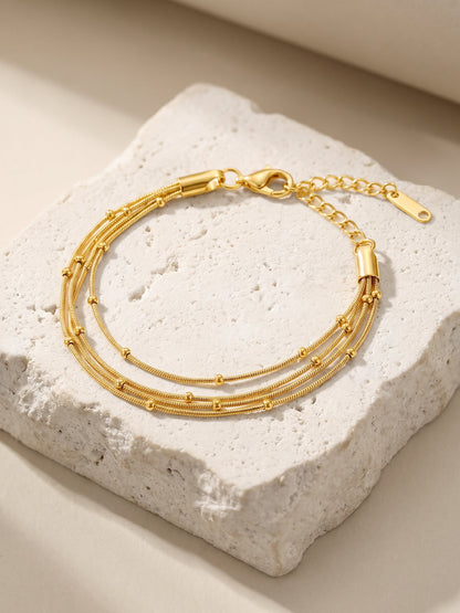 Twist Script Gold Plated Bracelet