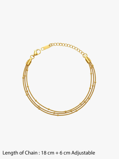 IXIA by GIVA Twist Script Gold Plated Bracelet