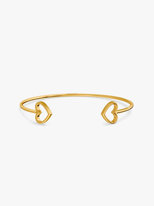 Love Loop Gold Plated Cuff Bracelet