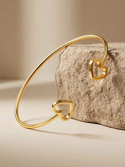 Love Loop Gold Plated Cuff Bracelet
