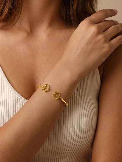 Love Loop Gold Plated Cuff Bracelet