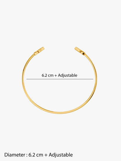 Love Loop Gold Plated Cuff Bracelet