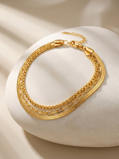 Layer Tension Gold Plated Bracelet