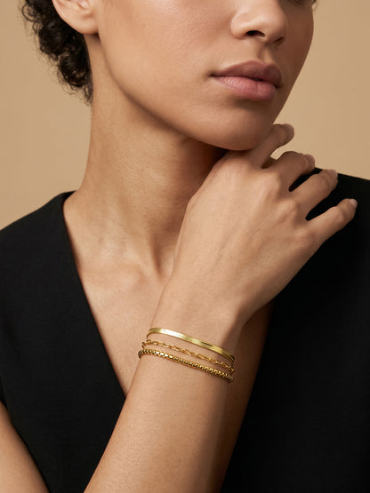Layer Tension Gold Plated Bracelet