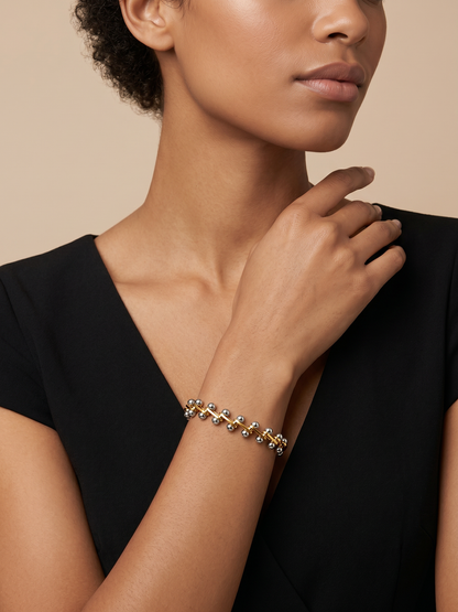 Noise Control Dual Tone Bracelet