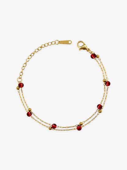 Cherry Loops Gold Plated Bracelet