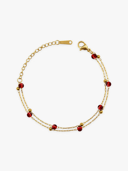 OnnMe by GIVA Cherry Loops Gold Plated Bracelet