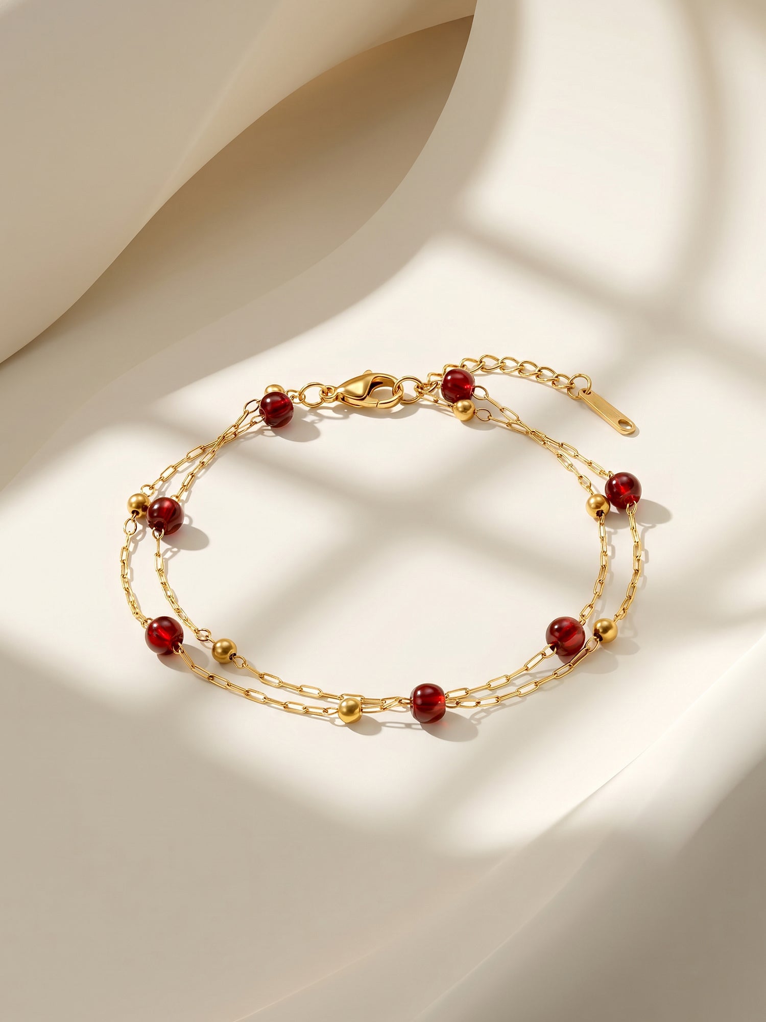 OnnMe by GIVA Cherry Loops Gold Plated Bracelet